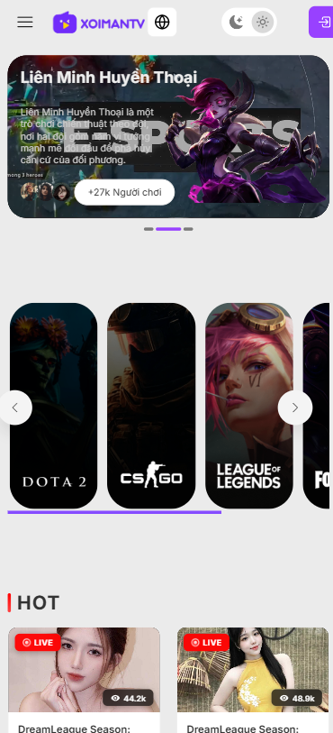 Ảnh chụp màn hình giao diện XOIMANTV iPhone 2 - Ứng dụng Bilibili bên thứ ba miễn phí không quảng cáo